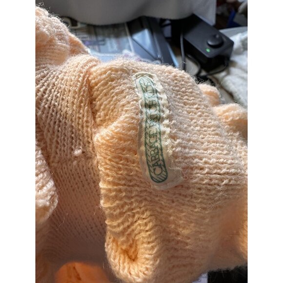 VTG Cabbage Patch Kids Peach Ducky Dress Top Doll CPK Knit Outfit 1983 Coleco - Picture 10 of 10